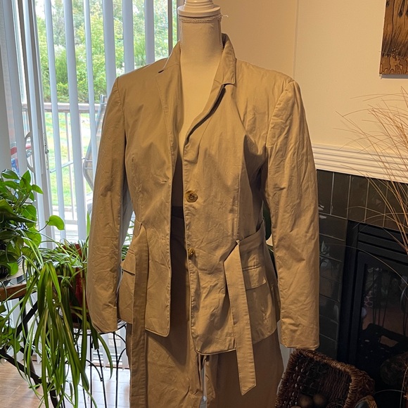 Khaki Two-Piece Suit Set - Picture 4 of 14
